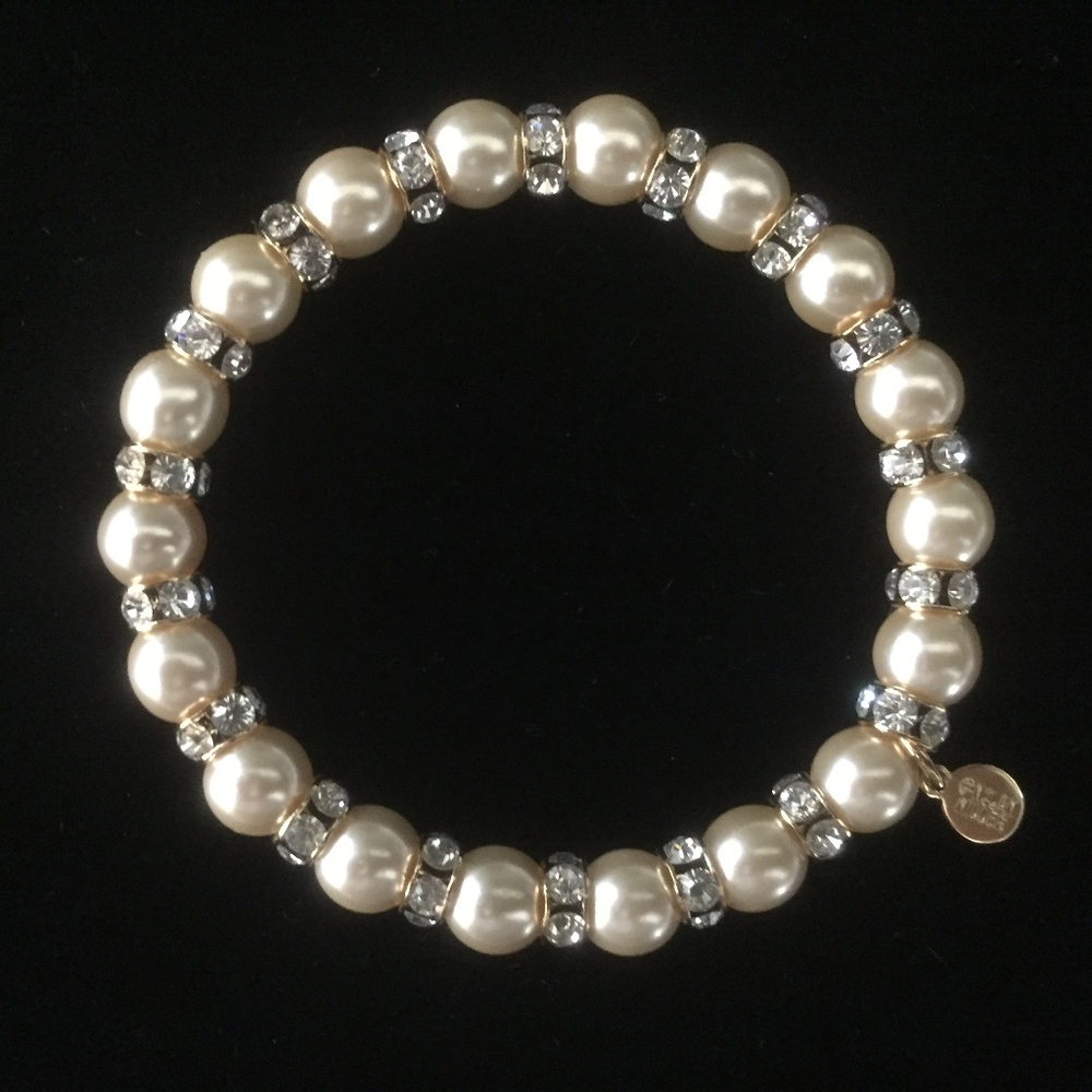 Nolan Miller Vintage Simulated Pearl Rondell Eternity Bracelet/COA/Warranty/NEW!